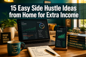 Read more about the article 15 Easy Side Hustle Ideas from Home for Extra Income